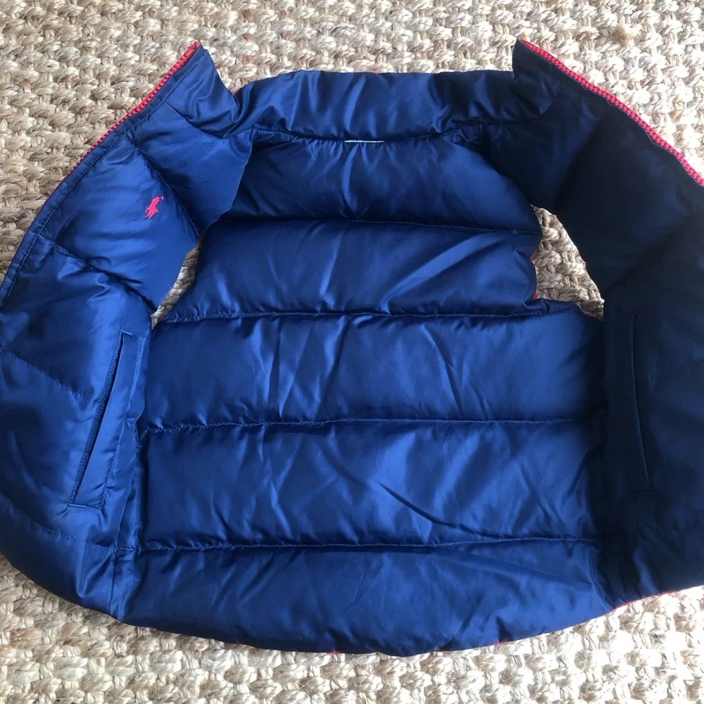 New: Polo Ralph Lauren Reversible Down Puffer Vest. Size 2